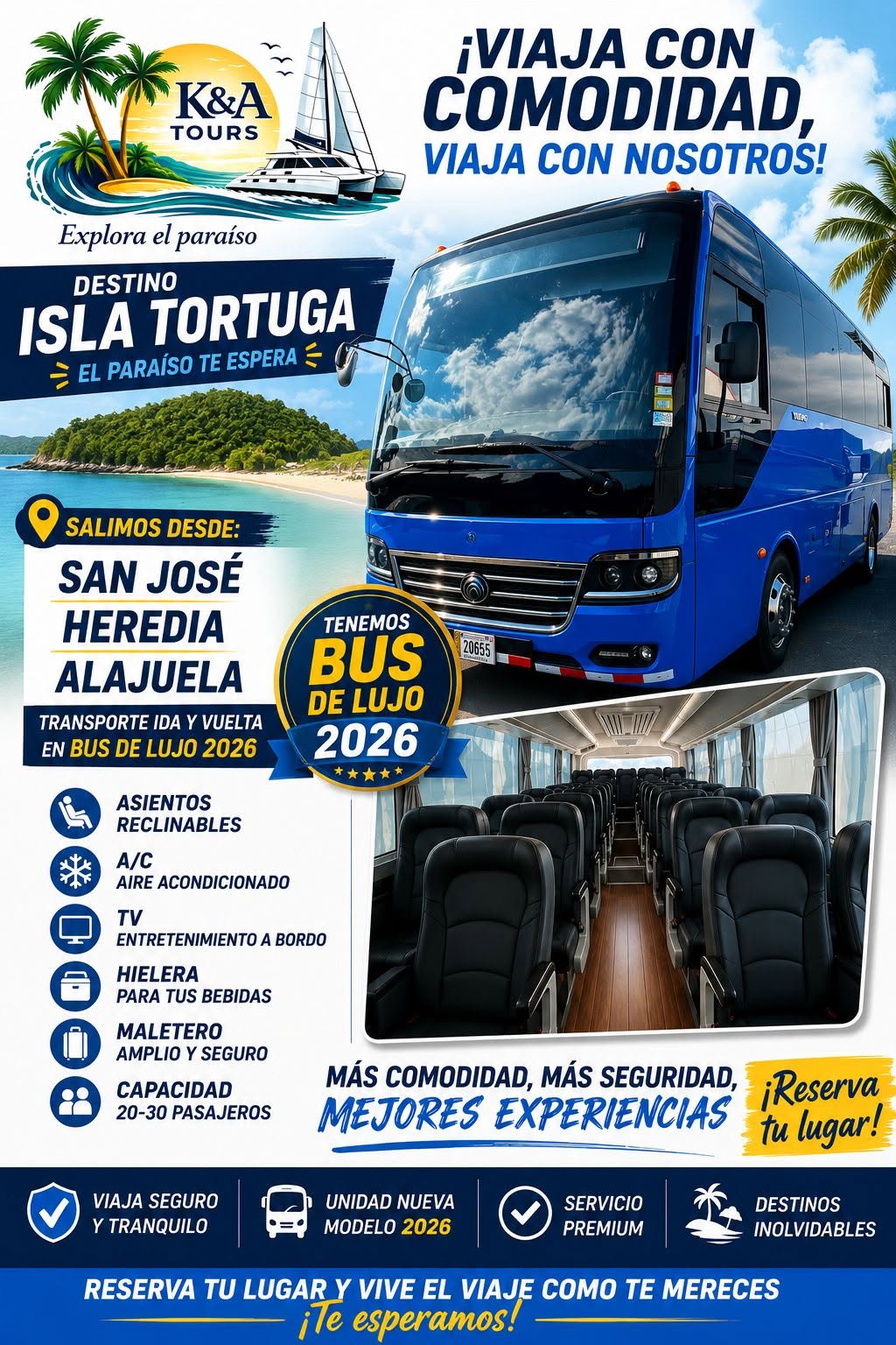 Bus de transporte opcional K&A Tours